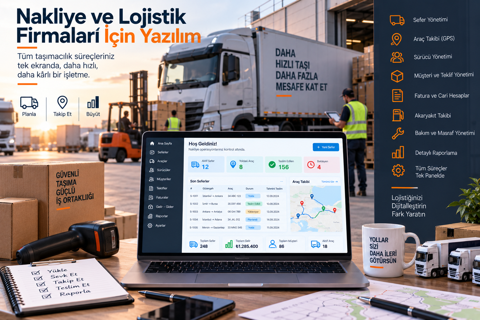 Nakliye ve Lojistik Firmaları İçin Yazılım