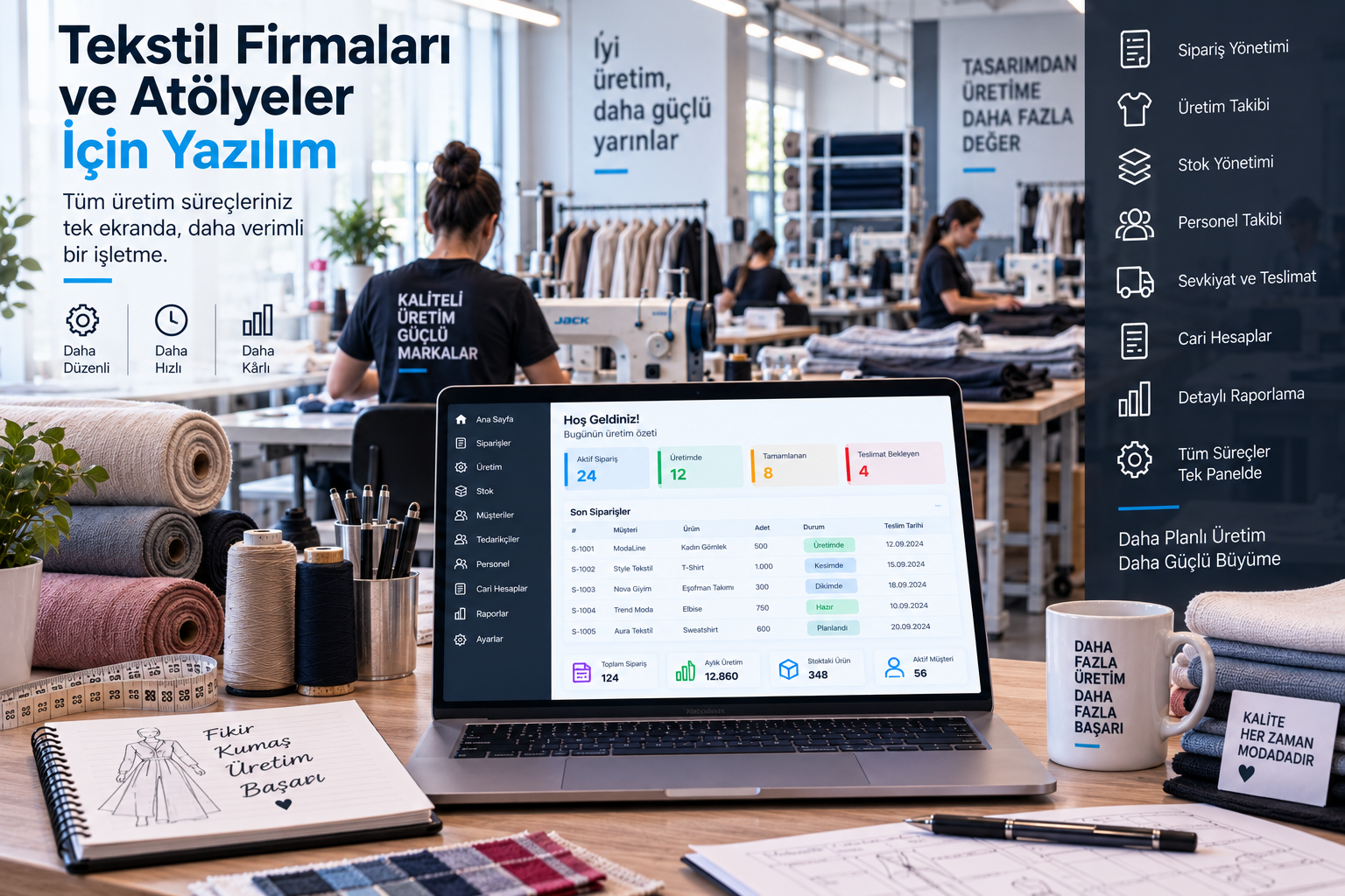 Tekstil Firmaları ve Atölyeler İçin Yazılım